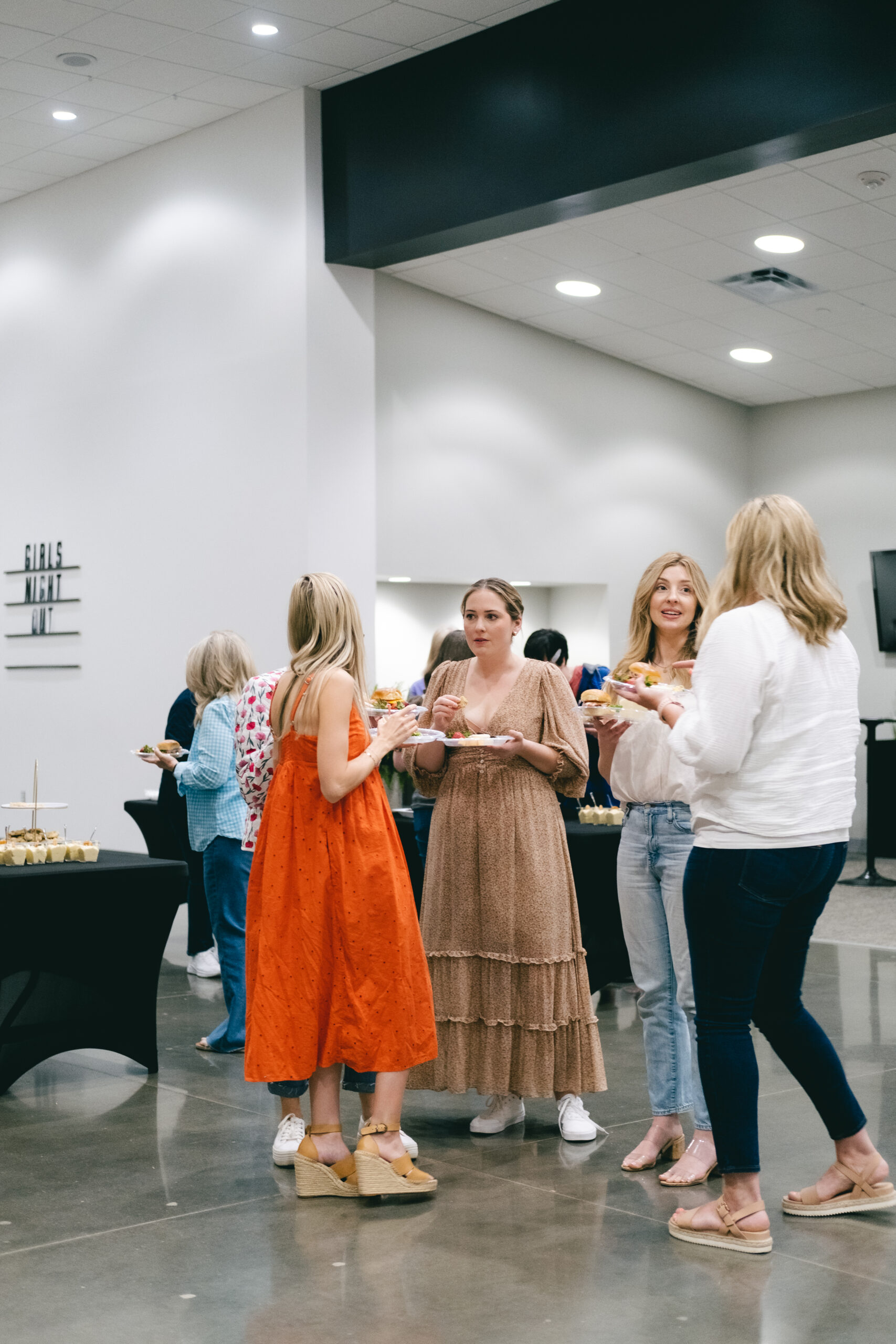 Women attending a community event.